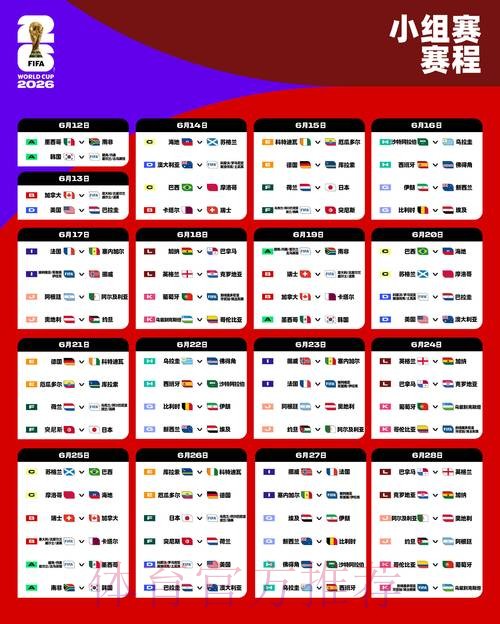 2026世界杯赛程详细安排完整安排怎么查